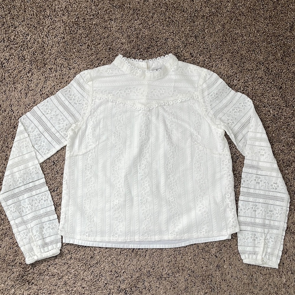 Next Girl Lace Cream Blouse Size 11 yrs